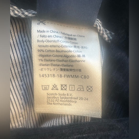 Scotch & Soda Amsterdam Couture Stuart corduroy pants
Size 29 Inseam 30” - Picture 8 of 9